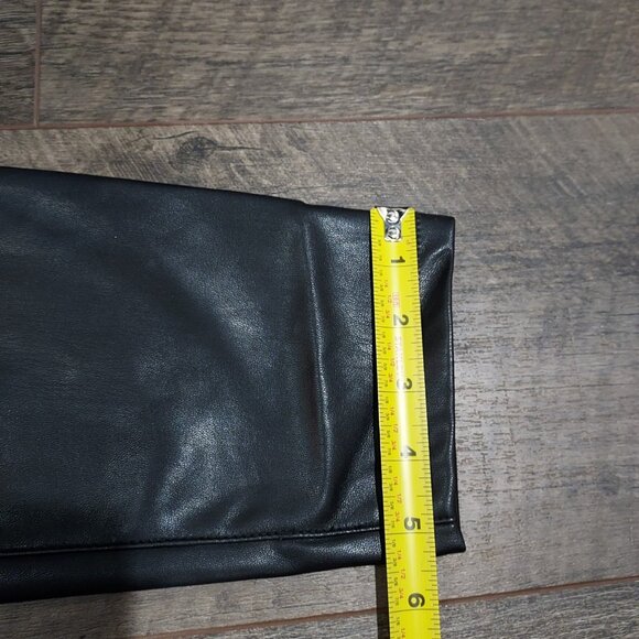 Free People Pull On Flux Leather Black Pants Size 29 Biker Skinny - Picture 9 of 13